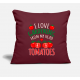 Tomato Burgundy Pillow